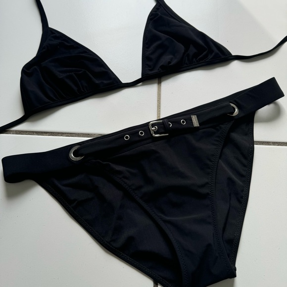 Dolce & Gabbana | Black Triangle Belted Bikini - Picture 3 of 7